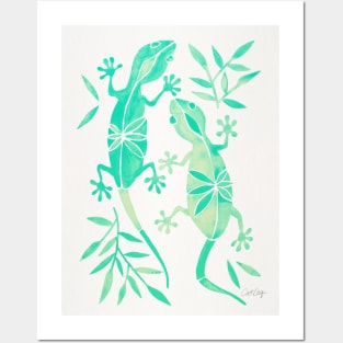 gecko mint Posters and Art